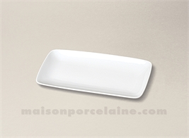 PLAT RECTANGULAIRE PORCELAINE BLANCHE SAHARA 26X13