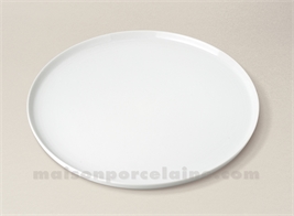 PLAT TARTE PORCELAINE BLANCHE BISTRO D30