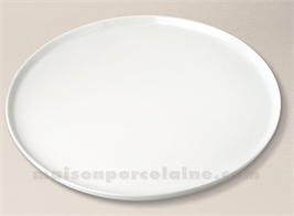 PLAT TARTE PORCELAINE BLANCHE BISTRO D36