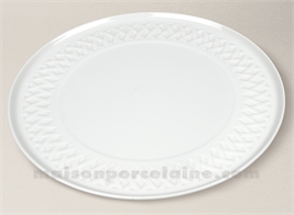 PLAT TARTE PORCELAINE BLANCHE LOUISIANE D30