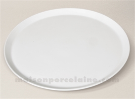 PLAT TARTE PORCELAINE BLANCHE SOLOGNE D31.5