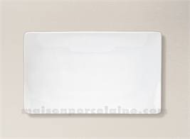 PLAT/ASSIETTE RECTANGULAIRE PORCELAINE BLANCHE COLORADO 23X14CM