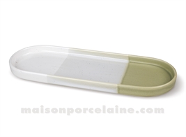PLATEAU OVALE GRES 3 BANDES DEGRADEES DAILY 28 X10CM