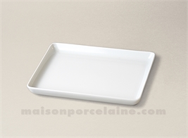 PLATEAU RECTANGULAIRE LIMOGES PORCELAINE BLANCHE MERCURE16X12