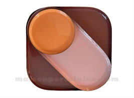 PLATEAUX ÉMAILLÉ ORANGÉ - SET DE 3