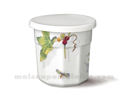 POT CONFITURE+COUVERCLE PLASTIQUE GM 95X10 350GRSP