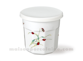 POT CONFITURE+COUVERCLE PLASTIQUE GM 95X10 350GRSP