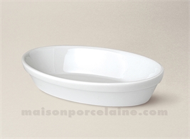 RAVIER A FOUR SABOT EMPILABLE PORCELAINE BLANCHE CHR 19.5X12CM