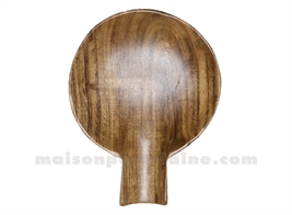 REPOSE CUILLÈRE BOIS FONCÉ L15 P11,5 H2,5CM