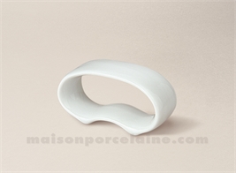 ROND SERVIETTE PORCELAINE BLANCHE UNI OVALE 6X3