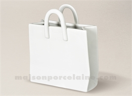 SAC PAPIER RECTANGULAIRE PORCELAINE BLANCHE 16X13,5