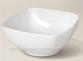 SALADIER CARRE PORCELAINE BLANCHE SAHARA 23X23