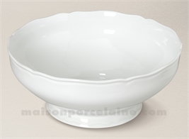 SALADIER PORCELAINE BLANCHE COLBERT FABRIQUE EN FRANCE 25X13CM 2.5L