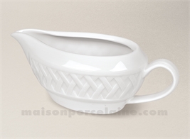 SAUCIERE PORCELAINE BLANCHE LOUISIANE 20X10 40CL