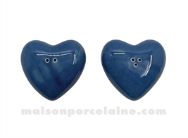 SEL ET POIVRE - SET CŒUR BLEU L7 P6,5 H2CM