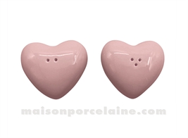 SEL ET POIVRE - SET CŒUR ROSE L7 P6,5 H2CM