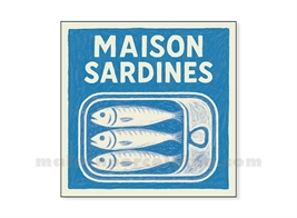 SERVIETTE PAPIER MAISON SARDINES X20
