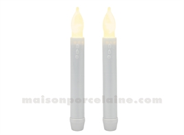 SET DE 2 DÉCO BOUGIE LED À PILES D2,3 H16CM