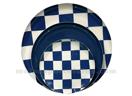 SET DE 3 PLATEAUX ROND CUCCINA BLEU D15, D19, D24CM