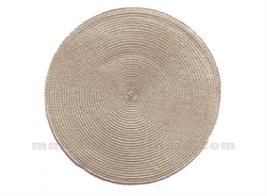 SET DE TABLE ROND TRADITION ÉCRU D38CM