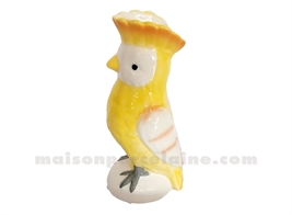 SOLIFLORE PERROQUET JAUNE PM L6,5 P5 H13CM