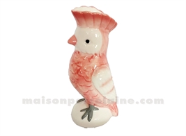 SOLIFLORE PERROQUET ROSE PM L6,5 P5 H13CM
