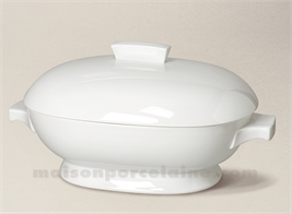 SOUPIERE PORCELAINE BLANCHE LIMOGES OVALE ORIENT 32.5X20.5 1.8L