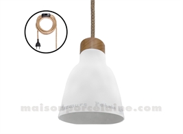 SUSPENSION PORCELAINE LETTRES D12 H14,5CM