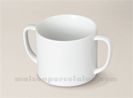 TASSE BABY PORCELAINE BLANCHE DROITE 2 ANSES