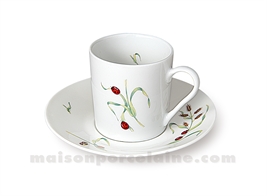 TASSE CAFE EMPIRE+SOUCOUPE SOLOGNE 10CL