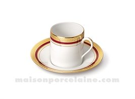 TASSE CAFE+SOUCOUPE LIMOGES EMPIRE 10CL