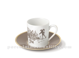 TASSE CAFE+SOUCOUPE LIMOGES EMPIRE 10CL