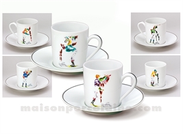 TASSE CAFE+SOUCOUPE LIMOGES EMPIRE 10CL