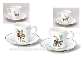 TASSE CAFE+SOUCOUPE LIMOGES EMPIRE 10CL