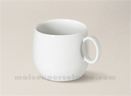 TASSE CAFE/THE PORCELAINE BLANCHE YAKA D7.5X7CM 22CL