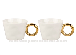 TASSE MATINS CALINS - SET DE 2 BLANC D10,4CM H7,8CM 33CL