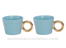 TASSE MATINS CALINS - SET DE 2 BLEU D10,4CM H7,8CM 33CL