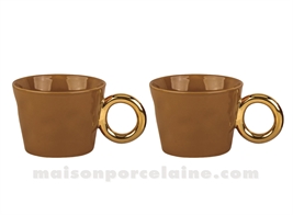 TASSE MATINS CALINS - SET DE 2 OCRE D10,4CM H7,8CM 33CL