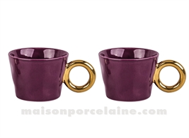 TASSE MATINS CALINS - SET DE 2 VIOLET D10,4CM H7,8CM 33CL