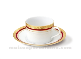 TASSE THE+SOUCOUPE LIMOGES EMPIRE 20CL