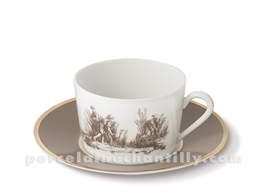 TASSE THE+SOUCOUPE LIMOGES EMPIRE 20CL