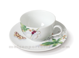 TASSE THE+SOUCOUPE LIMOGES ENVIE 24CL