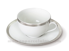 TASSE THE+SOUCOUPE LIMOGES ENVIE 24CL