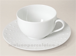 TASSE THE+SOUCOUPE PATE EXTRA BLANCHE LIMOGES SANIA 20CLT)