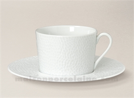 TASSE CAFE EMPILABLE+SOUCOUPE PORCELAINE BLANCHE BISTRO 8CL