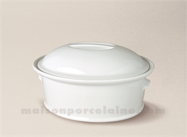 TERRINE OVALE PORCELAINE BLANCHE A FOUR N°8BIS 17X12 75CL