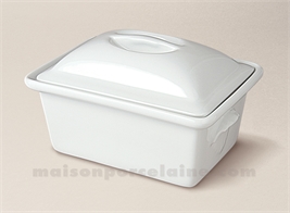 TERRINE RECTANGULAIRE PORCELAINE BLANCHE A FOUR N°4 22X16 1.65L