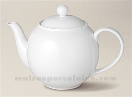 THEIERE BOULE FLANDRE PORCELAINE BLANCHE GM 1.4L