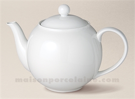 THEIERE BOULE FLANDRE PORCELAINE BLANCHE GM 1.4L