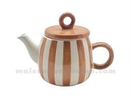 THÉIÈRE RIVIERA MARRON L20,5 P18,8 H15CM